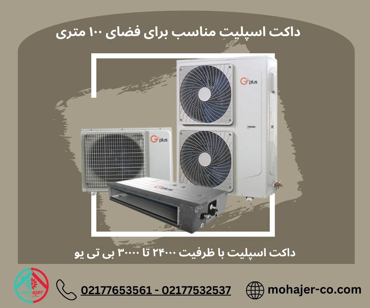 داکت اسپلیت برای ۱۰۰ متر