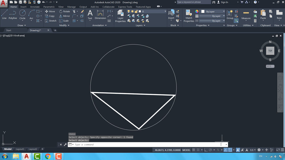 آموزش دستور CIRCLE برای ترسیم دایره در اتوکد